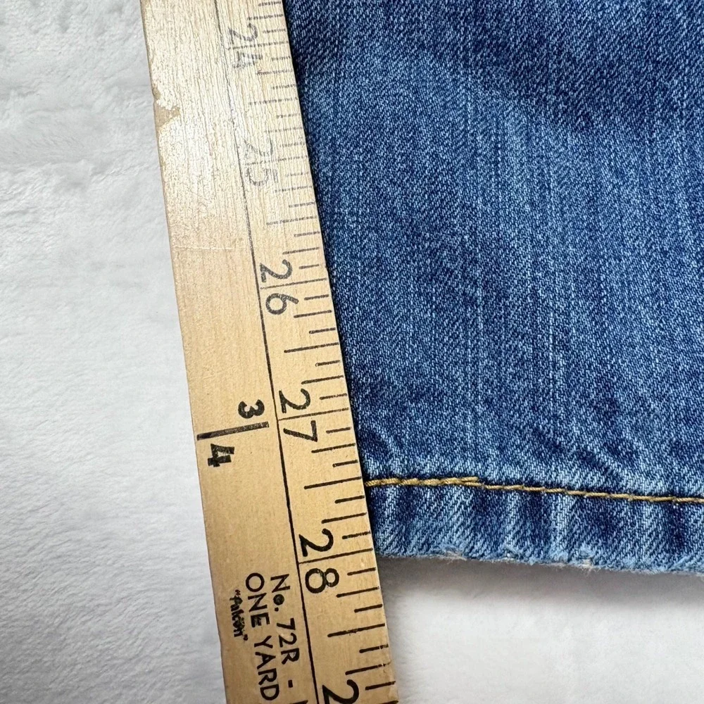 Levi's 522 Slim‎ Taper Distressed Jeans Men's 38x30 Blue Ripped Shredded Cotton